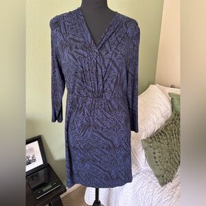 Soma Navy Patterned Mini Dress